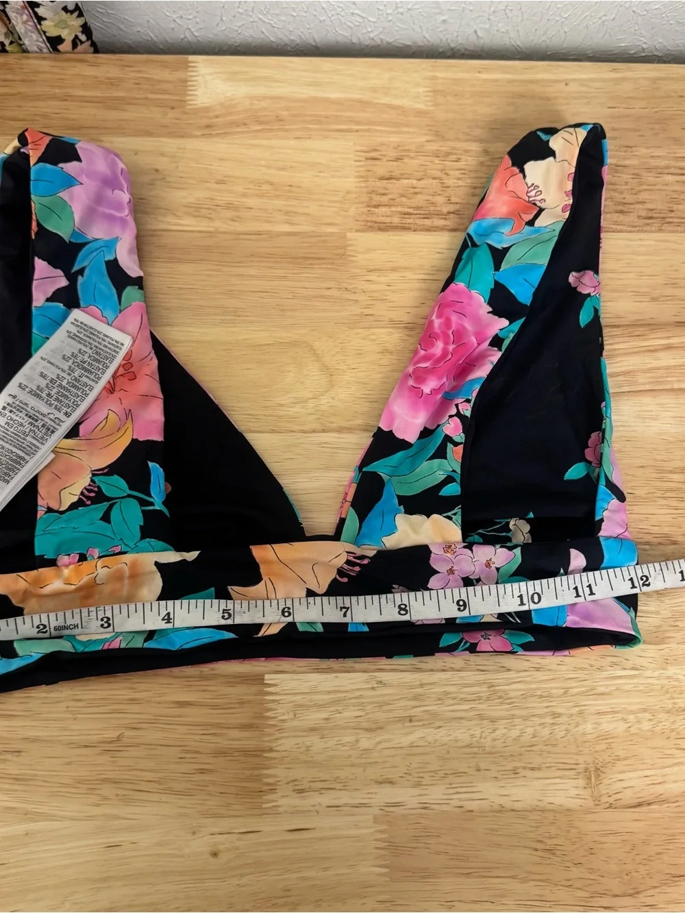 Billabong Tropical Floral Deep Cut Bikini‎ Top